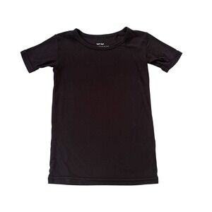 Little Sleepies Top Kids‎ Small 5-6 Black Bamboo Viscose Spandex Solid Pajamas